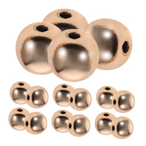 ARTSEWPLY 100 Stück Goldene Spacer Perlen Glatte Runde Metallperlen für DIY Schmuckherstellung Armbänder und Bastelarbeiten Vielseitige Bastelperlen für Kreative Projekte von ARTSEWPLY