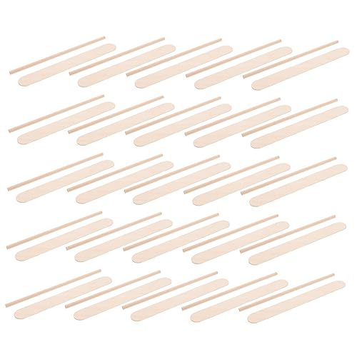 ARTSEWPLY 100 Stück Holz Eisstiele für DIY Jumbo Bastelstäbchen Natürlichem Holz Vielseitig Einsetzbar für Kreative Handwerksprojekte von ARTSEWPLY