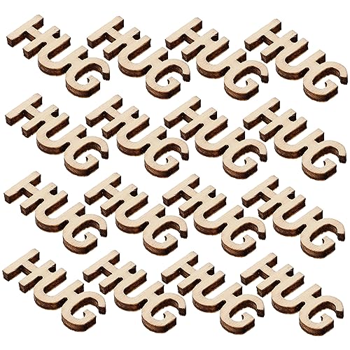 ARTSEWPLY 100 Stück Holzbuchstaben Hug Dekorative Holzbuchstaben DIY für Bastelprojekte für Hochzeiten Geburtstagsfeiern und Valentinstag von ARTSEWPLY