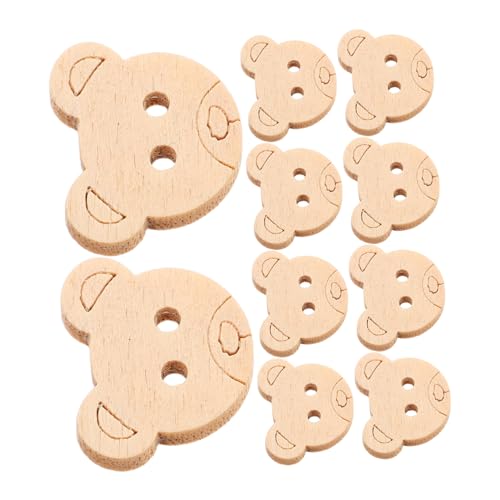 ARTSEWPLY 100 Stück Holzknöpfe Bärkopf Naturbelassen Robuste DIY Knöpfe für Scrapbooking Kinderkleidung Basteln und Nähen Handliche für Feine Motorikentwicklung ARTSEWPLY 100 Stück Holzknöpfe Bärkopf Naturbelassen Robuste DIY Knöpfe für Scrapbooking Kinderkleidung Basteln und Nähen Handliche für Feine Motorikentwicklung von ARTSEWPLY
