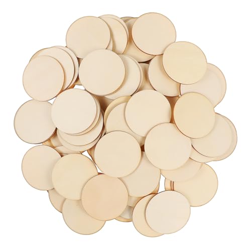 ARTSEWPLY 100 Stück Holzscheiben Dicke Runde Holzstücke Unbehandelt Robuste Holzscheiben Zum Basteln DIY Deko Tablett Holzscheibe Basteln Holzdeko Kreativ ARTSEWPLY 100 Stück Holzscheiben Dicke Runde Holzstücke Unbehandelt Robuste Holzscheiben Zum Basteln DIY Deko Tablett Holzscheibe Basteln Holzdeko Kreativ von ARTSEWPLY