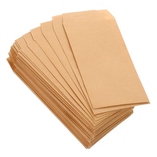 ARTSEWPLY 100 Stück Kleine Braune Kraftpapier Samentüten mit Selbstklebendem Verschluss Vielseitige Aufbewahrung für Münzen Samen und Kleine Gegenstände Robuste Geldumschläge für Garten und von ARTSEWPLY