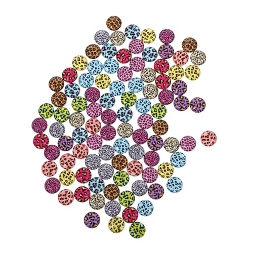 ARTSEWPLY 100 Stück Leopardmuster Glas Patches Flat Back Cabochons DIY Schmuckanhänger Zubehör für Halsketten Armbänder und Bastelarbeiten von ARTSEWPLY