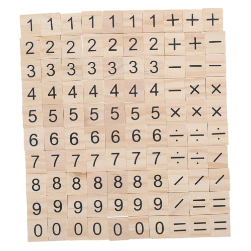 ARTSEWPLY 100 Stück Mathematik Lehrmittel Holzspäne Pädagogisches Mathematik Zähl Und Zahlenspielzeug Berechnung Pädagogisches Zählblöcke Mathematik Zählspielzeug Zahlenblock von ARTSEWPLY