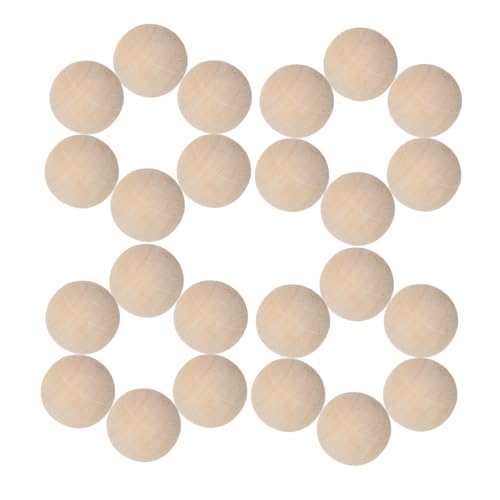 ARTSEWPLY 100 Stück Natürliche Unlackierte Holzkugeln Solide Holzperlen ohne Handgefertigte DIY Bastelperlen für Schmuck Makramee Charms und Kreative Kinderprojekte von ARTSEWPLY