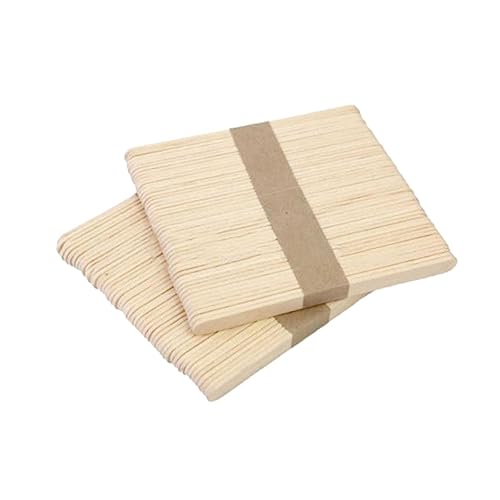 ARTSEWPLY 100 Stück Naturholz Bastelstäbchen Holz Eisstiele für DIY Projekte und Splinterfrei für Gruppenaktivitäten und Bastelarbeiten von ARTSEWPLY