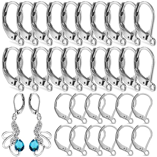 ARTSEWPLY 100 Stück Ohrringhaken mit Hebelverschluss Französische Ohrhaken für Schmuckherstellung für DIY Projekte und Eleganten Schmuck von ARTSEWPLY