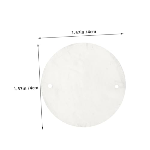 ARTSEWPLY 100 Stück Runde Muschelscheiben mit Doppelbohrung Robuste Naturperlmutt Scheiben für DIY Windspiele Vorhänge Lampendekorationen Bastelbedarf Stilvolle Muscheln zum Basteln von ARTSEWPLY