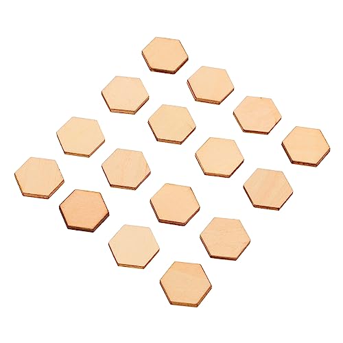 ARTSEWPLY 100 Stück Sechseckige Buchenholzstücke DIY Bastelmaterial für Hochzeiten Geburtstage Weihnachtsdekorationen Naturmaterialien für Kreative Handwerke von ARTSEWPLY