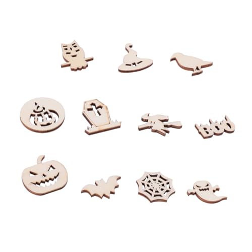 ARTSEWPLY 100 Stück Teiliges Halloween Hollowed Wooden Chip zum Bemalen DIY Graffiti Holzscheiben für Umweltfreundliche Unbemalte Holzteile für Halloween Party Deko und ARTSEWPLY 100 Stück Teiliges Halloween Hollowed Wooden Chip zum Bemalen DIY Graffiti Holzscheiben für Umweltfreundliche Unbemalte Holzteile für Halloween Party Deko und von ARTSEWPLY