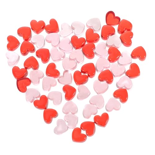 ARTSEWPLY 100 Stück Teiliges Herzförmiges Resin Deko Rot Vielseitige Vase Füller und Tischdekoration für Valentinstag Schmuck und Wohnraumgestaltung von ARTSEWPLY