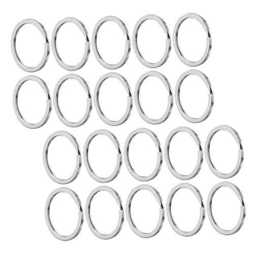 ARTSEWPLY 100 Stück Teiliges Metall Schlüsselringe Rund Langlebig Flach für Schlüsselanhänger DIY Handy Tasche Zubehör Sicher und Vielseitig Verwendbar von ARTSEWPLY