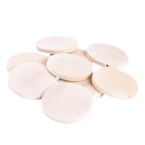 ARTSEWPLY 100 Stück Unvollendete Holzohrringe mit Loch Diy Bastelmaterial für Schmuckherstellung Naturfarbe für Kreative Projekte und Personalisierte Accessoires von ARTSEWPLY