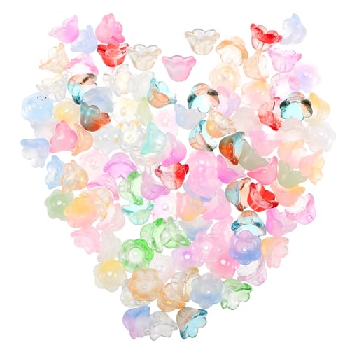ARTSEWPLY 100Stücke Blumenperlen für DIY Armbänder Halsketten und Ohrringe Langlebige Farbenfrohe Blütenanhänger für Bastelprojekte und Schmuckherstellung ARTSEWPLY 100Stücke Blumenperlen für DIY Armbänder Halsketten und Ohrringe Langlebige Farbenfrohe Blütenanhänger für Bastelprojekte und Schmuckherstellung von ARTSEWPLY