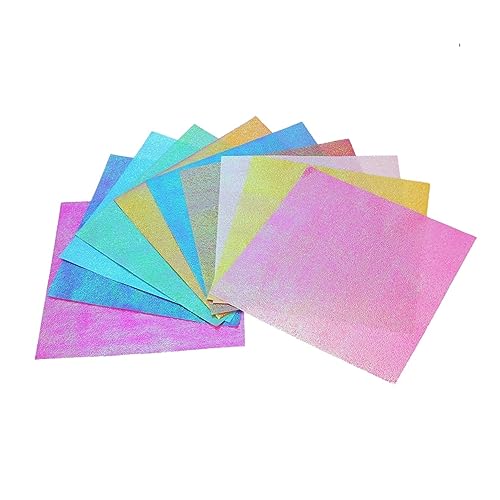 ARTSEWPLY 100Stücke Glänzendes Faltpapier Quadratisch Farben Glitzerpapier für DIY Handwerk Bastelprojekte Origami und Dekorationen und Sicher von ARTSEWPLY