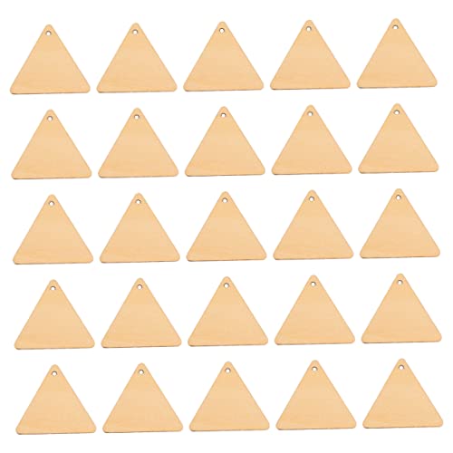 ARTSEWPLY 100Stücke Holzanhänger Umweltfreundlichem Holz Dreiecksformen für DIY Handwerk Bastelprojekte und von ARTSEWPLY