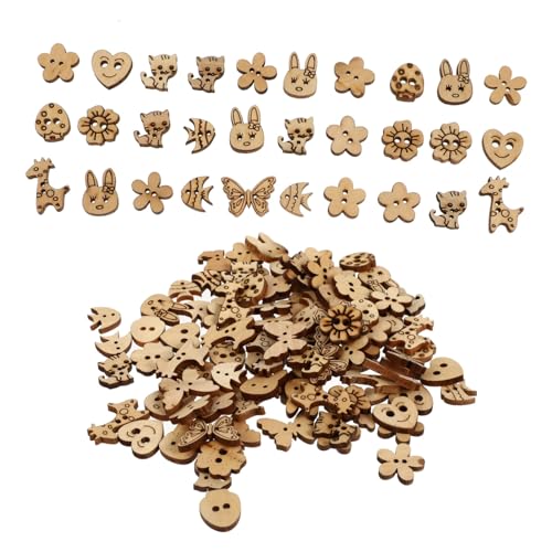 ARTSEWPLY 100Stücke Holzknöpfe für Bastelarbeiten Hölzerne Befestigungselemente für Kinderbekleidung Verzierungen für DIY Projekte und Dekorationen ARTSEWPLY 100Stücke Holzknöpfe für Bastelarbeiten Hölzerne Befestigungselemente für Kinderbekleidung Verzierungen für DIY Projekte und Dekorationen von ARTSEWPLY