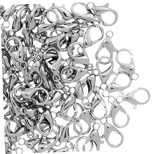 ARTSEWPLY 100Stücke Hummerkrallenverschluss für DIY Schmuckherstellung Legierung Halskette Verschlüsse Einfach zu Bedienen für Armbänder Lanyards und Mehr Sicher von ARTSEWPLY
