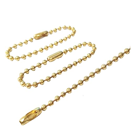 ARTSEWPLY 100Stücke Metallperlen Schlüsselanhänger Kette Verstellbar Goldene Bead Connector Clasp für DIY Schmuckherstellung für Hundemarken und Flaschenanhänger von ARTSEWPLY