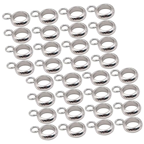 ARTSEWPLY 100Stücke Ring Bail Perlen Hochwertige Metallhalterperlen für Armband und Schmuckherstellung für DIY Projekte und Designs Innen Außen Höhe von ARTSEWPLY