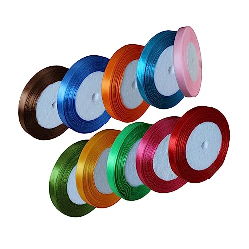 ARTSEWPLY 10Rollen Dekoratives Geschenkband Breit für DIY und Partydekoration Farben für Geburtstags und Hochzeitsgeschenke von ARTSEWPLY