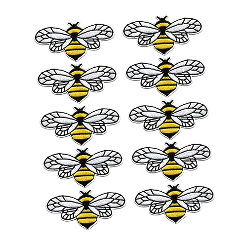 ARTSEWPLY 10Stücke Bienenform Design Patches Aufnäher zum Aufbügeln für Kleidungsgestaltung DIY Paste Dekoration für Jeans Taschen ARTSEWPLY 10Stücke Bienenform Design Patches Aufnäher zum Aufbügeln für Kleidungsgestaltung DIY Paste Dekoration für Jeans Taschen von ARTSEWPLY