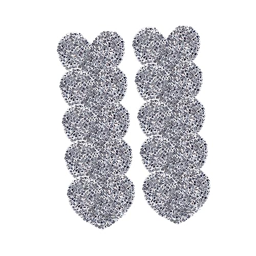 ARTSEWPLY 10Stücke Herz Aufnäher mit Strass Selbstklebende Applikationen für Jeans DIY Dekoration für Kleidung Taschen und Kunsthandwerk und Recycelbar ARTSEWPLY 10Stücke Herz Aufnäher mit Strass Selbstklebende Applikationen für Jeans DIY Dekoration für Kleidung Taschen und Kunsthandwerk und Recycelbar von ARTSEWPLY