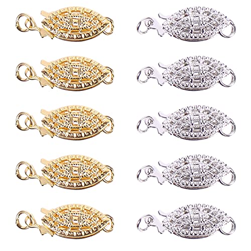 ARTSEWPLY 10Stücke Ovaler Schmuck Slide Verschluss für Armbänder DIY Zubehör für Schmuckherstellung für Projekte von ARTSEWPLY