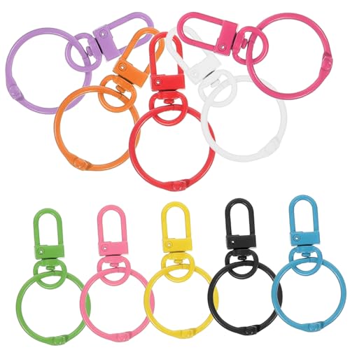 ARTSEWPLY 10Stücke Rotierbare Ringe Schlüsselanhänger Metall für Taschen Geldbörsen und DIY Projekte Robuste Schnalle für Schlüssel Accessoires ARTSEWPLY 10Stücke Rotierbare Ringe Schlüsselanhänger Metall für Taschen Geldbörsen und DIY Projekte Robuste Schnalle für Schlüssel Accessoires von ARTSEWPLY