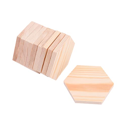 ARTSEWPLY 10Stücke Teiliges Polygonale Holzblöcke Hochwertigem Kiefernholz für DIY Handwerk und Bastelprojekte Vielseitig Einsetzbar und Leicht von ARTSEWPLY