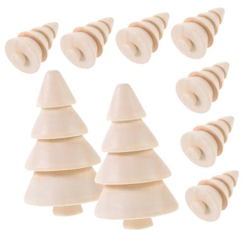 ARTSEWPLY 10Stücke Unbemalte Holz Weihnachtsbaumdekorationen DIY Christbaumschmuck Holz Bastelideen für Dekorative Figuren für Festliche Anlässe von ARTSEWPLY
