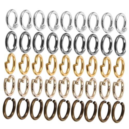 ARTSEWPLY 10er Packungen Offene Metall Jump Ringe Silberfarben für Schmuckherstellung DIY Perlenverbinder Ohrschmuck Schlüsselanhänger Haaraccessoires Langlebig Vielseitig Einfach zu von ARTSEWPLY