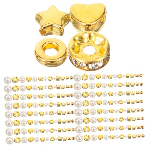 ARTSEWPLY 1170 Stück Acryl Spacer Perlen für Schmuck DIY Ccb Perlen Stern Krone Herz und Rund für Armband Halskette Bastelbedarf von ARTSEWPLY