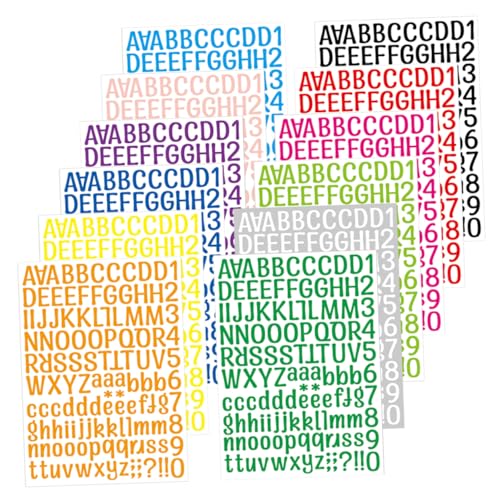 ARTSEWPLY 12 Blatt Bunte Buchstaben und Zahlenaufkleber Selbstklebende Vinyl Alphabet Sticker Wasserfest Langlebig Vielseitig für DIY Briefkasten Laptop und Scrapbooking Frei Kombinierbar ARTSEWPLY 12 Blatt Bunte Buchstaben und Zahlenaufkleber Selbstklebende Vinyl Alphabet Sticker Wasserfest Langlebig Vielseitig für DIY Briefkasten Laptop und Scrapbooking Frei Kombinierbar von ARTSEWPLY