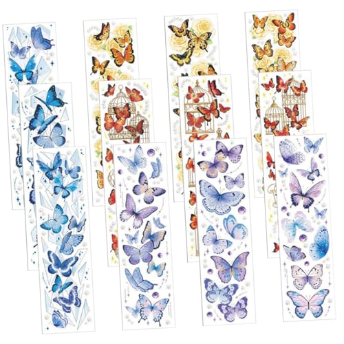 ARTSEWPLY 12 Blatt Vintage Scrapbook Hintergrundpapier Schmetterlingsmuster DIY Retro Dekorpapier für Tagebuch Notizbuch Bastelbedarf ARTSEWPLY 12 Blatt Vintage Scrapbook Hintergrundpapier Schmetterlingsmuster DIY Retro Dekorpapier für Tagebuch Notizbuch Bastelbedarf von ARTSEWPLY