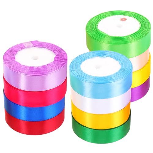 ARTSEWPLY 12 Rollen Bunte Polyester Geschenkband Breit Langlebiges Schleifenband für DIY Dekoration Geschenkverpackung Hochzeit Geburtstag Vielseitiges Zierband für Basteln und Verpacken ARTSEWPLY 12 Rollen Bunte Polyester Geschenkband Breit Langlebiges Schleifenband für DIY Dekoration Geschenkverpackung Hochzeit Geburtstag Vielseitiges Zierband für Basteln und Verpacken von ARTSEWPLY