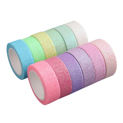 ARTSEWPLY 12 Rollen Farbiges Washi Tape DIY Dekoratives Klebeband mit Zuckerglitzer Muster Selbstklebend Reißbar für Scrapbooking Geschenkverpackung Basteln und Planergestaltung ARTSEWPLY 12 Rollen Farbiges Washi Tape DIY Dekoratives Klebeband mit Zuckerglitzer Muster Selbstklebend Reißbar für Scrapbooking Geschenkverpackung Basteln und Planergestaltung von ARTSEWPLY