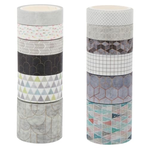 ARTSEWPLY 12 Rollen Washi Tape mit Geometrischen Mustern Handreißbar Rückstandslos Ablösbar Washi Papier Klebeband für Scrapbooking DIY Basteln Dekoratives Klebeband ARTSEWPLY 12 Rollen Washi Tape mit Geometrischen Mustern Handreißbar Rückstandslos Ablösbar Washi Papier Klebeband für Scrapbooking DIY Basteln Dekoratives Klebeband von ARTSEWPLY