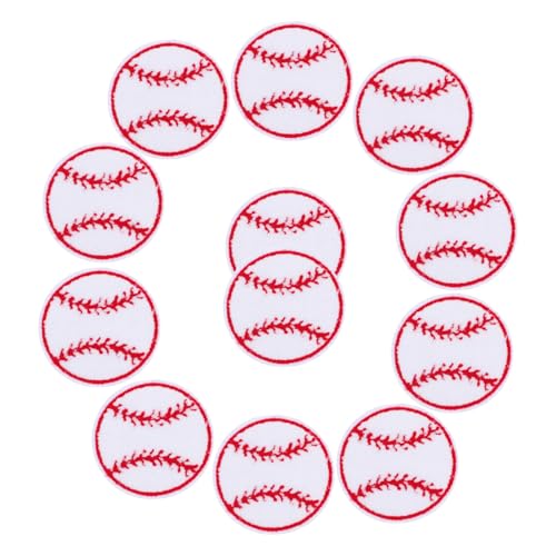 ARTSEWPLY 12 Stück Baseball-aufnäher Zum Aufbügeln, Dekorative Stickflicken Für Kleidung, Einfach Anzubringen, Für Jacken, Rucksäcke, Hüte, Für Heimwerkermode Und Reparaturen von ARTSEWPLY