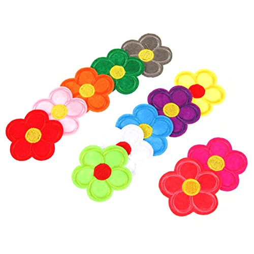 ARTSEWPLY 12 Stück Blumenstickerei Patches zum Aufbügeln Bunte Applikationen für Kleidung Taschen Hüte Jeans und Jacken zum Verschönern und Reparieren von Textilien von ARTSEWPLY
