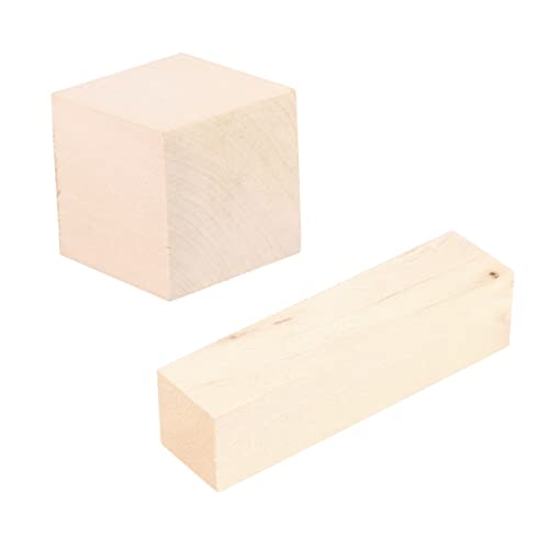 ARTSEWPLY 12 Stück DIY Holzblock Set Unbehandelte Holzklötze für Kreative Bastelprojekte Quadratisch für Malerei Dekoration und Ornamente von ARTSEWPLY