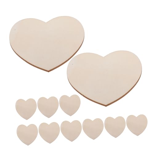ARTSEWPLY 12 Stück Herz Holzscheiben für DIY Bastelprojekte Unbehandelte Holzherzen zum Malen und Dekorieren Valentinstag Deko Wohnaccessoires von ARTSEWPLY