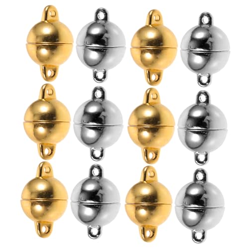 ARTSEWPLY 12 Stück Magnetverschluss Schmuck Teiliges Glänzende Magnetische Verschlüsse für Armband Halskette DIY Schmuckherstellung Langlebig Rostfrei Vielseitig Einsetzbar von ARTSEWPLY