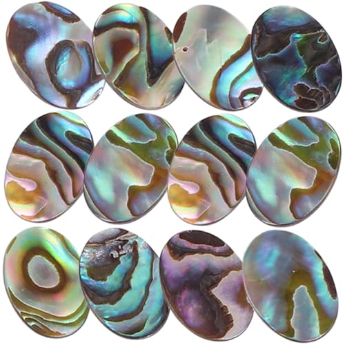 ARTSEWPLY 12 Stück Teiliges Abalone Muschel Cabochon Ovale DIY Schmuckanhänger für Halsketten und Ohrringe Vielseitige Perlen Charms für Kreative Schmuckherstellung ARTSEWPLY 12 Stück Teiliges Abalone Muschel Cabochon Ovale DIY Schmuckanhänger für Halsketten und Ohrringe Vielseitige Perlen Charms für Kreative Schmuckherstellung von ARTSEWPLY