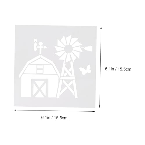 ARTSEWPLY 12 Stück Teiliges Bauernhof Zeichenschablonen Wiederverwendbare DIY Malvorlagen für Leichte Kunststoffstencil für Bastelprojekte Karten Stoffe und Wanddekoration von ARTSEWPLY