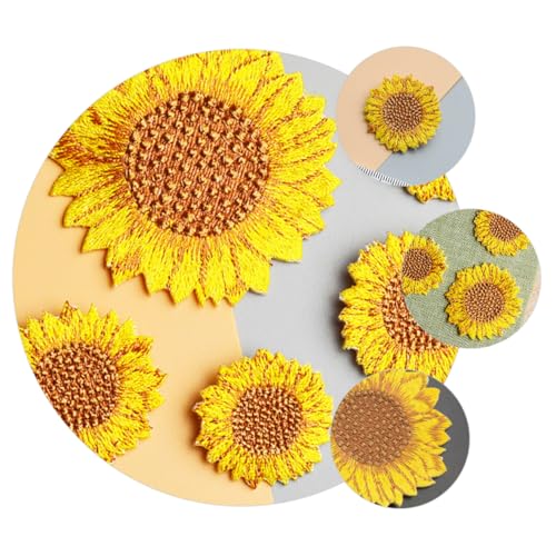 ARTSEWPLY 12 Stück Teiliges Bestickte Sonnenblumen patches für Kleidung und Taschen Hitzebeständige DIY Stickerei aufnäher zum Aufbügeln und Annähen Vielseitige Textile Accessoires zur ARTSEWPLY 12 Stück Teiliges Bestickte Sonnenblumen patches für Kleidung und Taschen Hitzebeständige DIY Stickerei aufnäher zum Aufbügeln und Annähen Vielseitige Textile Accessoires zur von ARTSEWPLY