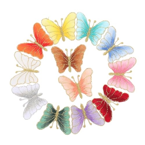 ARTSEWPLY 12 Stück Teiliges Gestickte Schmetterling Aufnäher Bunte Applikationen für Kleidung DIY Patch zum Aufnähen Langlebig Dekorativ und Vielseitig für Pullover Jacken Zufällige Farbe ARTSEWPLY 12 Stück Teiliges Gestickte Schmetterling Aufnäher Bunte Applikationen für Kleidung DIY Patch zum Aufnähen Langlebig Dekorativ und Vielseitig für Pullover Jacken Zufällige Farbe von ARTSEWPLY