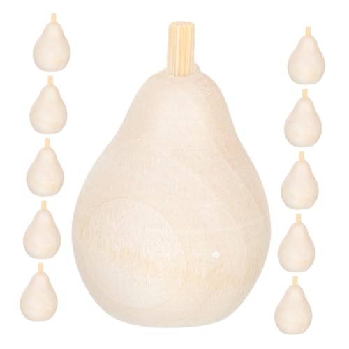 ARTSEWPLY 12 Stück Teiliges Holzfrüchte Bemalen Glatte Oberfläche Leichte DIY Bastelholzrohlinge Kreative Obstdeko für Erwachsene Sichere Holzfiguren für Individuelle Gestaltung von ARTSEWPLY