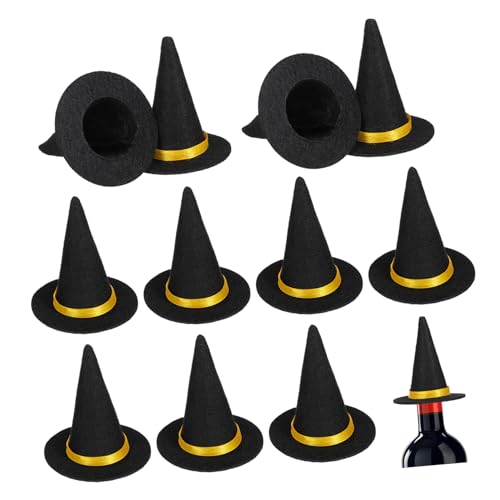 ARTSEWPLY 12 Stück Teiliges Mini Hexenhüte Flaschenkappen Halloween Party Dekoration Weinflaschenabdeckung Schwarz Vielseitige DIY Accessoires für Festliche Stimmung und Foto Requisiten ARTSEWPLY 12 Stück Teiliges Mini Hexenhüte Flaschenkappen Halloween Party Dekoration Weinflaschenabdeckung Schwarz Vielseitige DIY Accessoires für Festliche Stimmung und Foto Requisiten von ARTSEWPLY