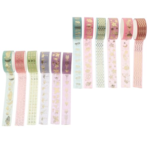 ARTSEWPLY 12 Stück Teiliges Washi Tape Dekoratives Klebeband mit Goldfolie pro Vielseitig Haftend für Scrapbooking Journaling DIY Bastelprojekte Geeignet für Glatte Oberflächen Kreativ ARTSEWPLY 12 Stück Teiliges Washi Tape Dekoratives Klebeband mit Goldfolie pro Vielseitig Haftend für Scrapbooking Journaling DIY Bastelprojekte Geeignet für Glatte Oberflächen Kreativ von ARTSEWPLY